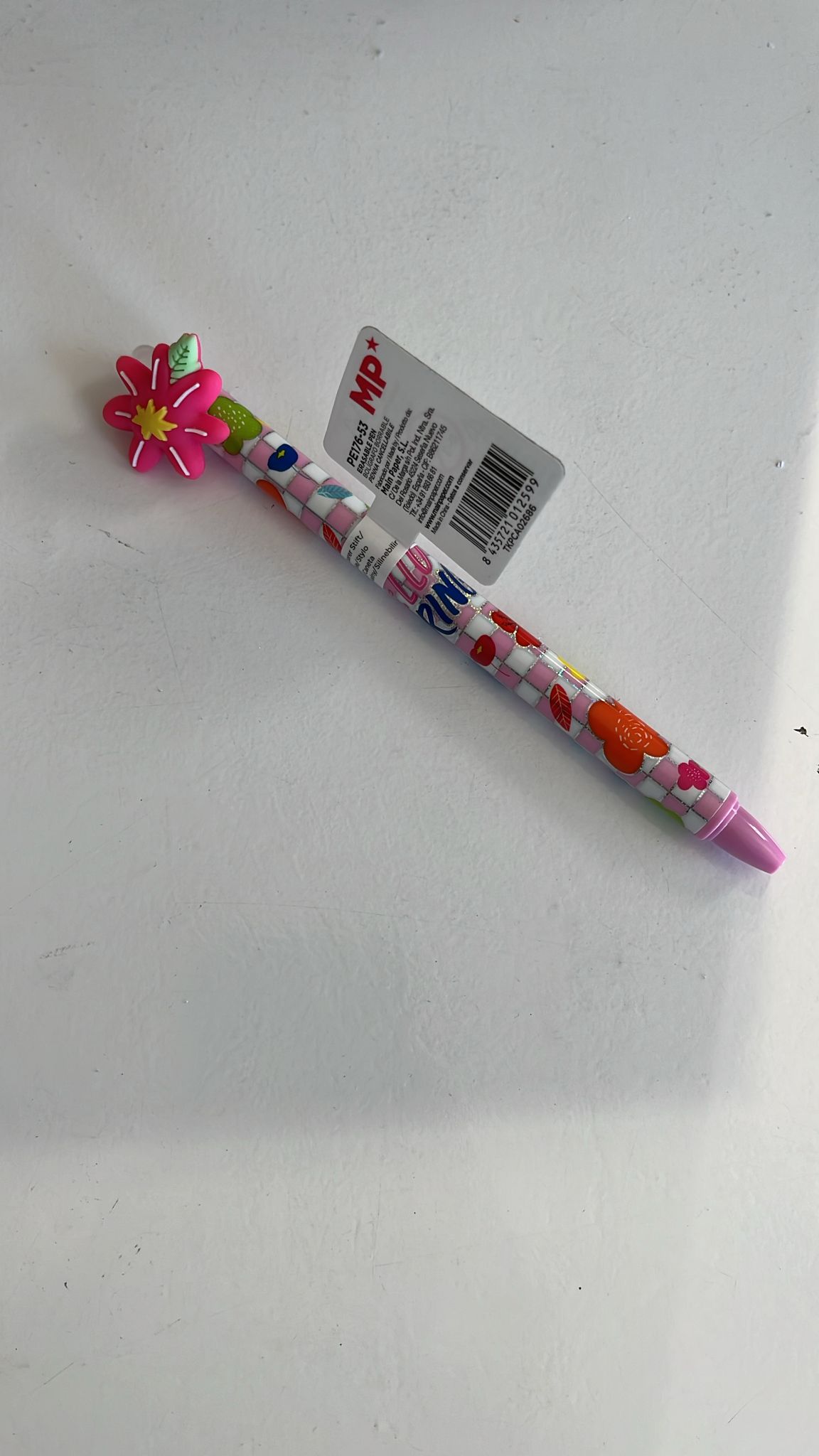 Caneta com Flor Decorativa
